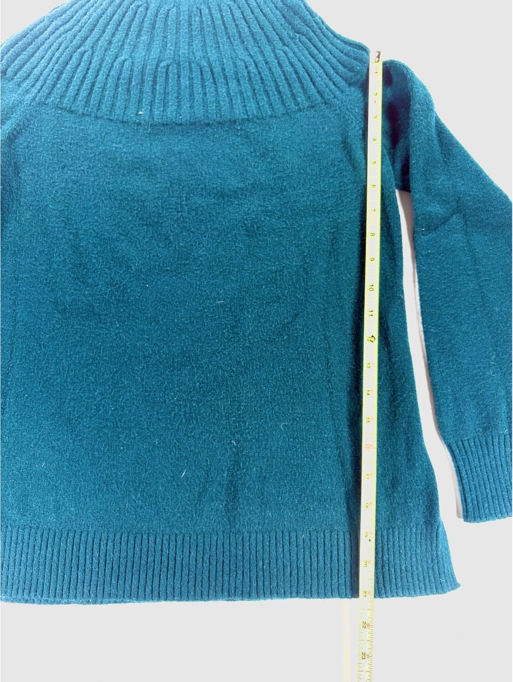 By Anthropologie Teal Turtleneck Statement Sweater - Picture 5 of 7